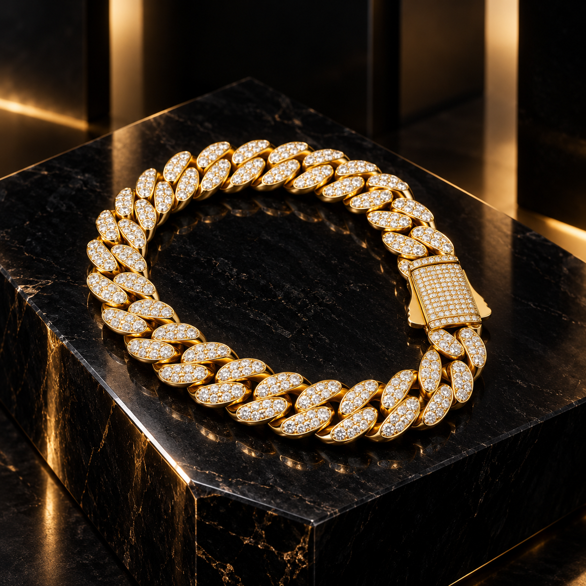 WatchFarm Iced Diamond Cuban Bracelet 16mm – Exclusive Edition