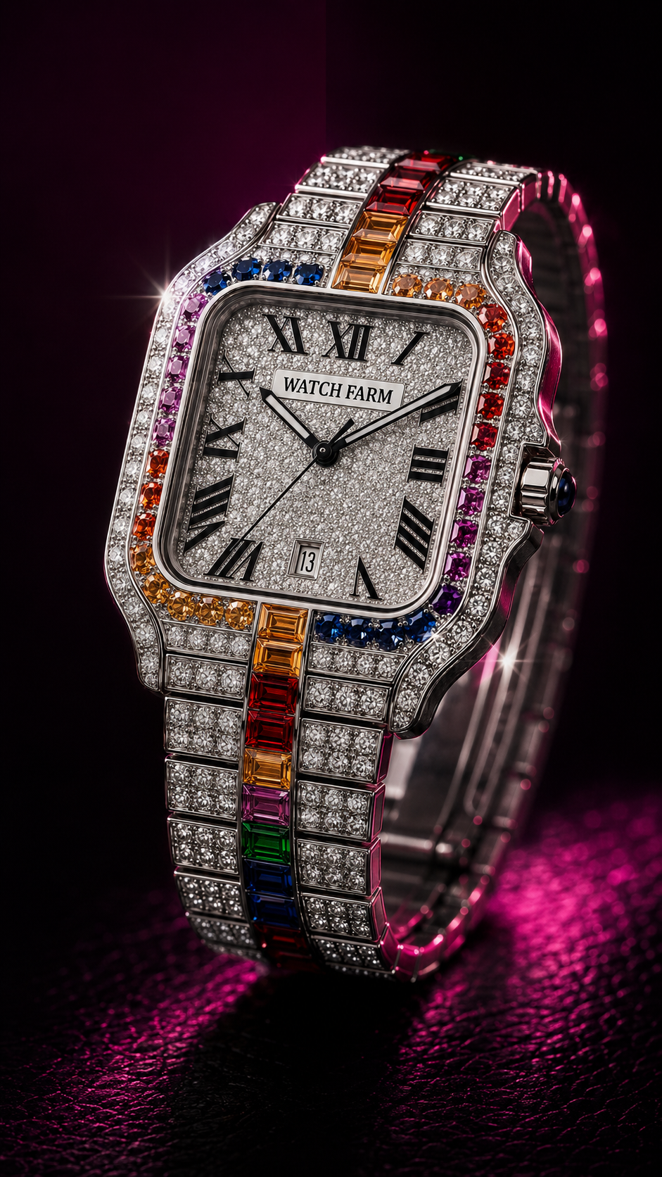 WatchFarm Rainbow King Diamond Watch – Exclusive Edition