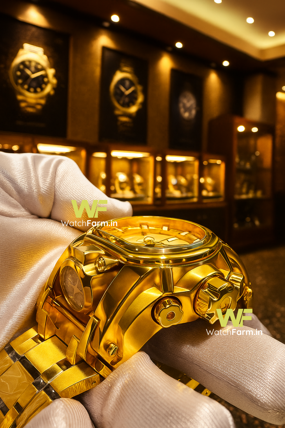 Gold D Swiss Watch (HEAVY QUALITY))