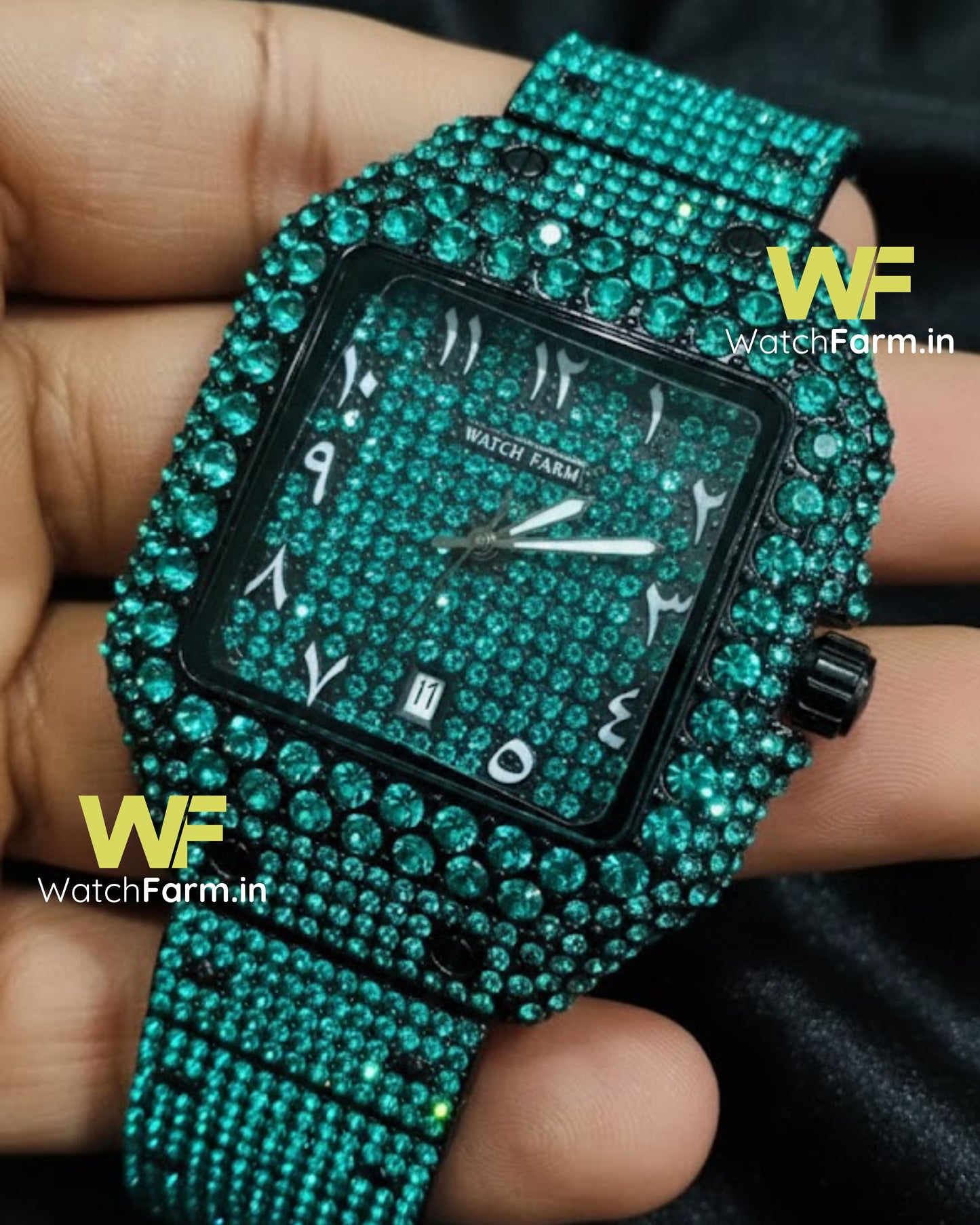 WatchFarm Emerald Mirage Arabic Diamond Watch – Exclusive Sheikh Edition