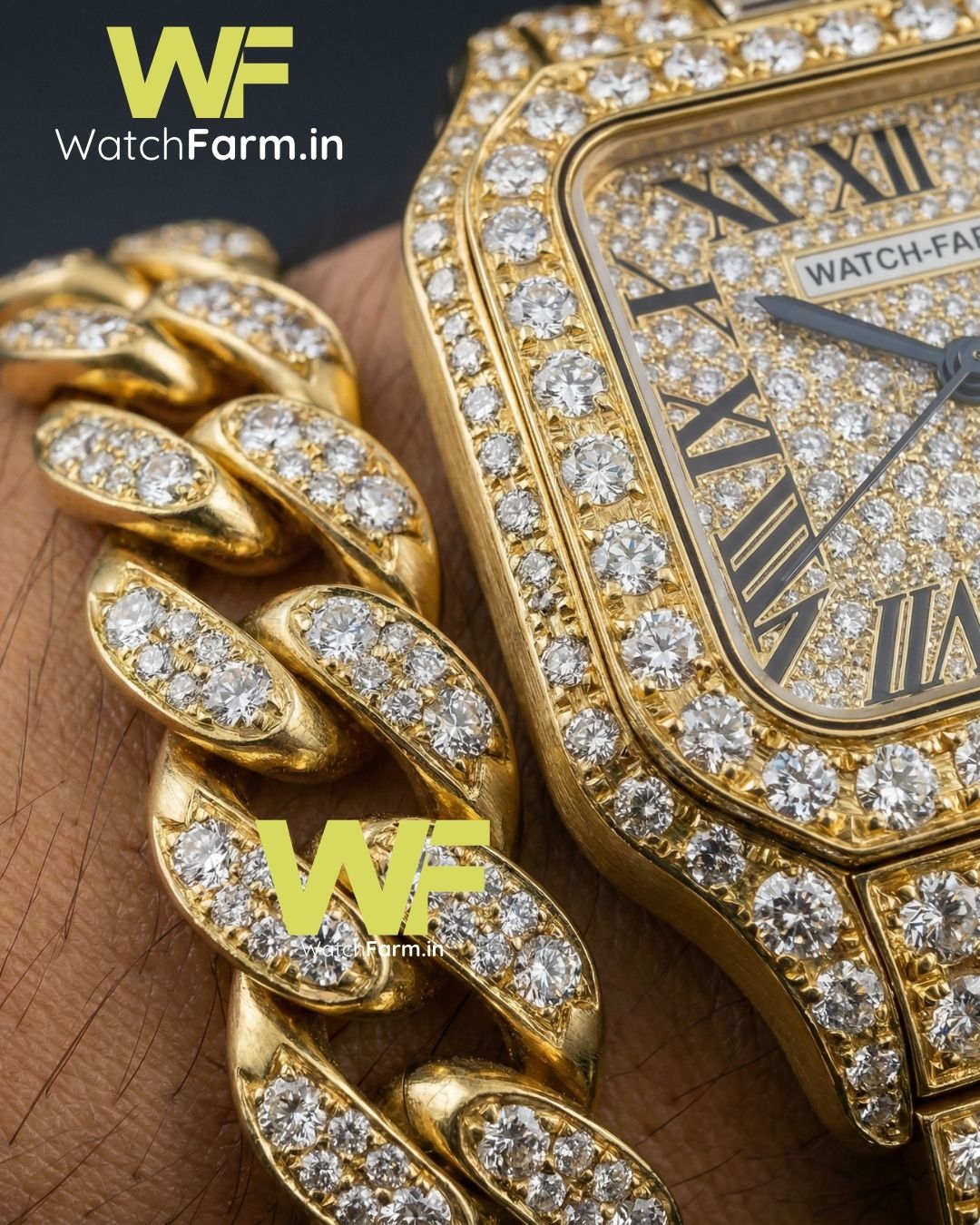 Watch Farm Gold Dubai Imported Combo (Watch+Bracelet)