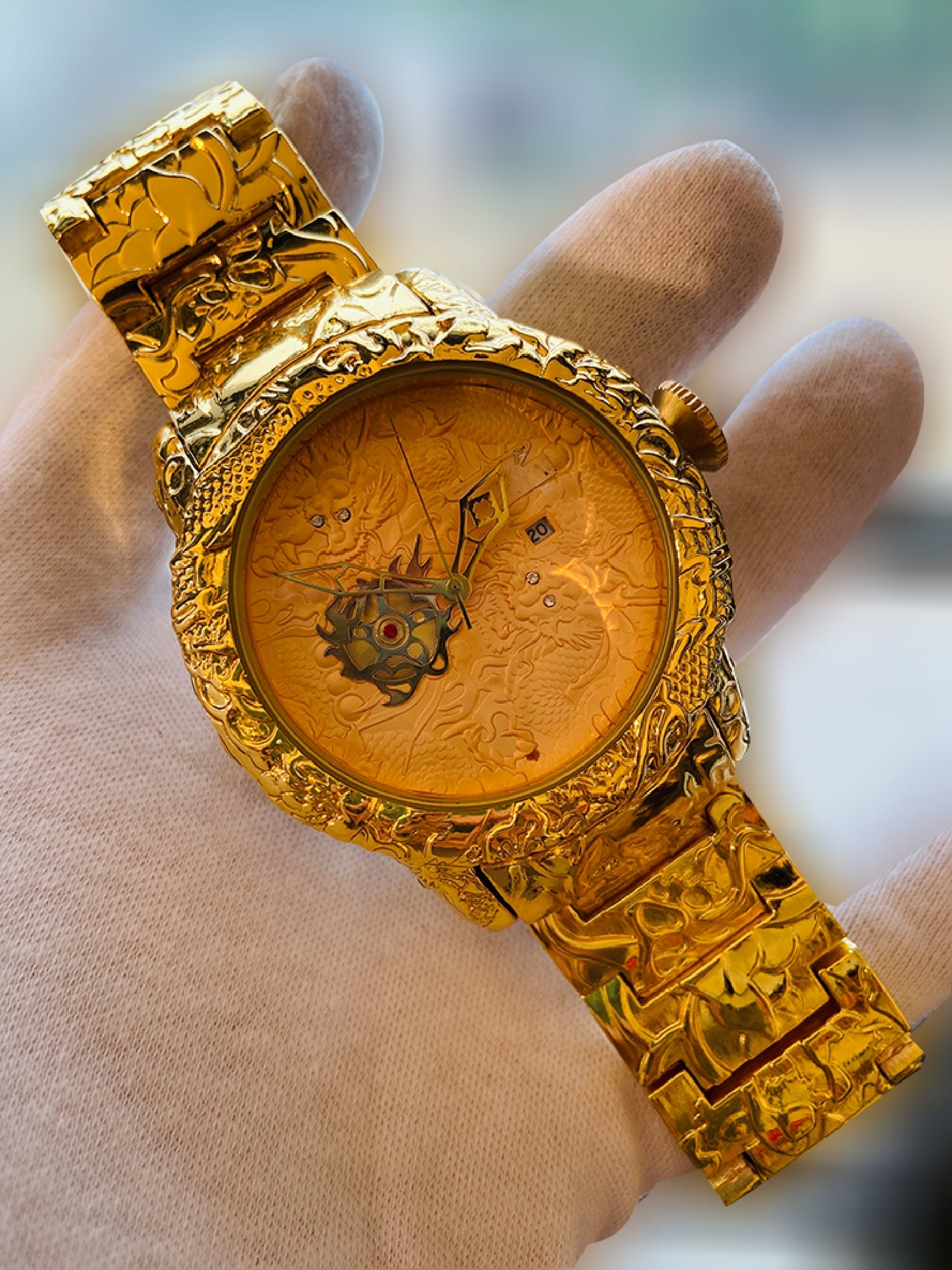 DRAGON GOLD WATCH (HEAVY QUALITY)