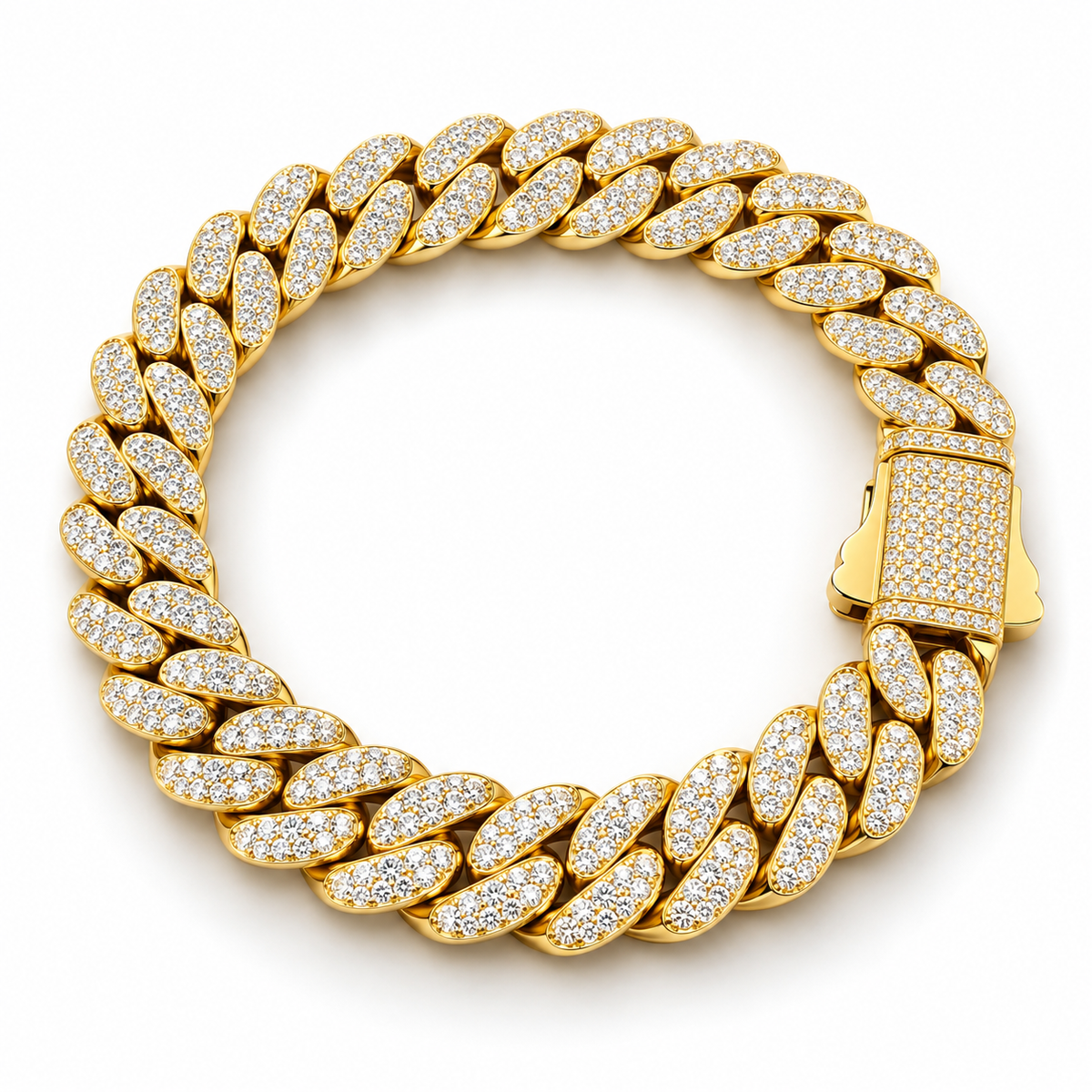 WatchFarm Iced Diamond Cuban Bracelet 16mm – Exclusive Edition