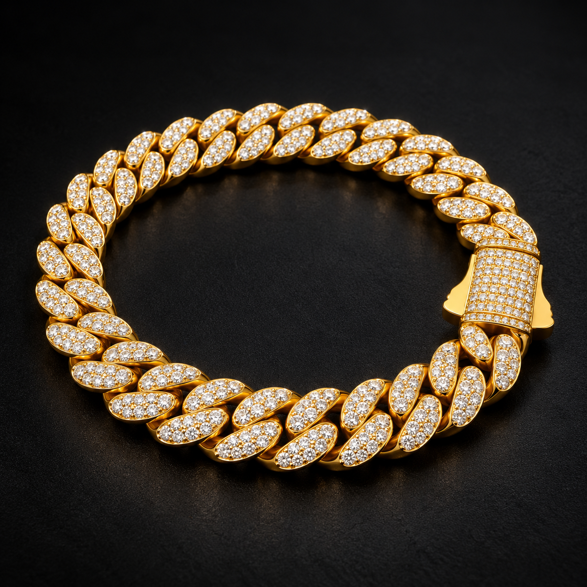 WatchFarm Iced Diamond Cuban Bracelet 16mm – Exclusive Edition