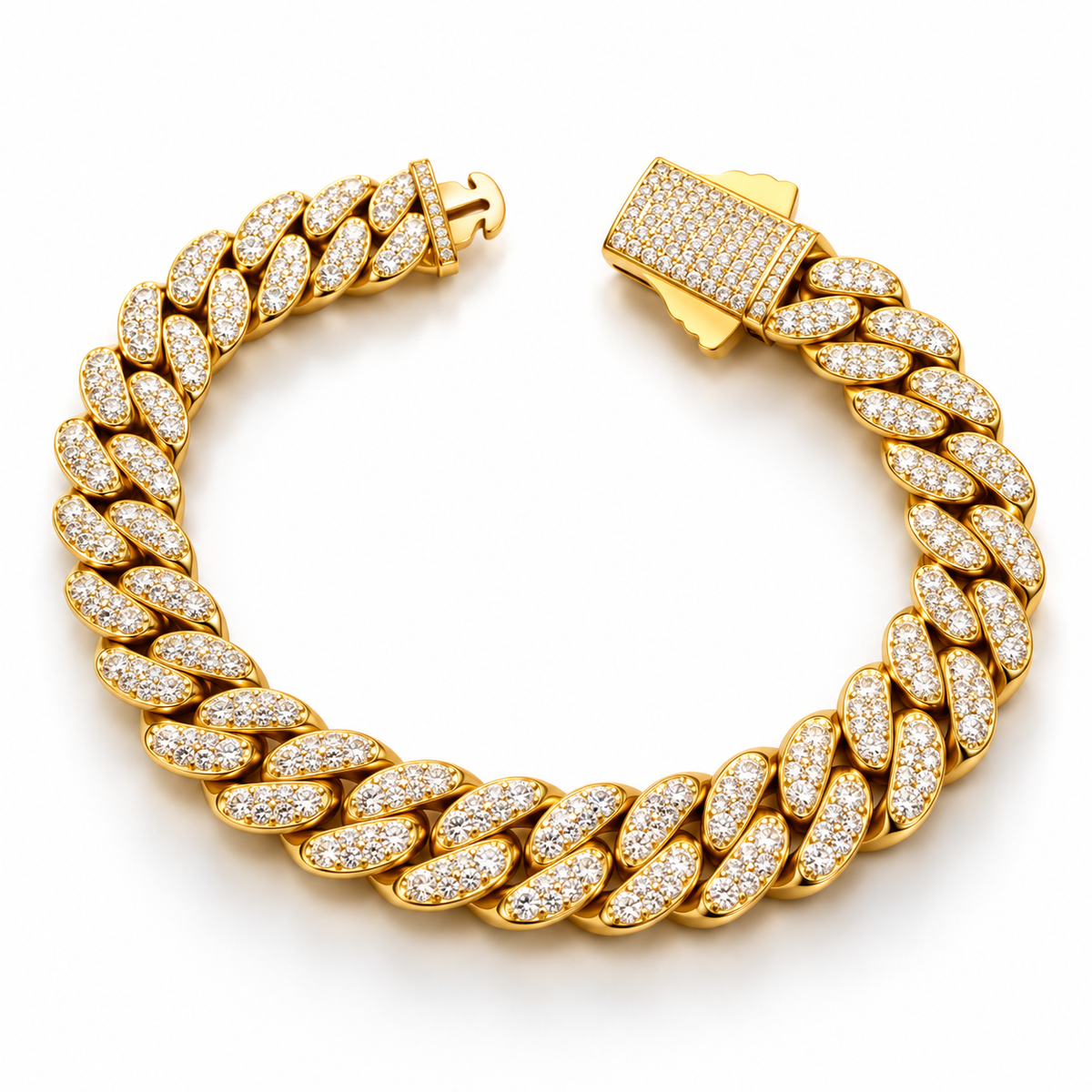 WatchFarm Iced Diamond Cuban Bracelet 16mm – Exclusive Edition