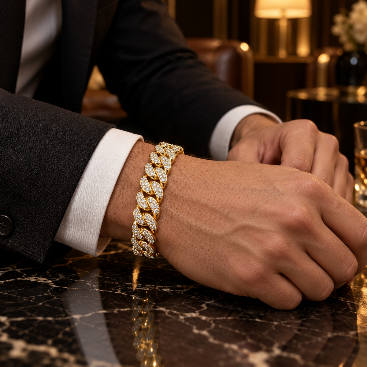 WatchFarm Iced Diamond Cuban Bracelet 16mm – Exclusive Edition