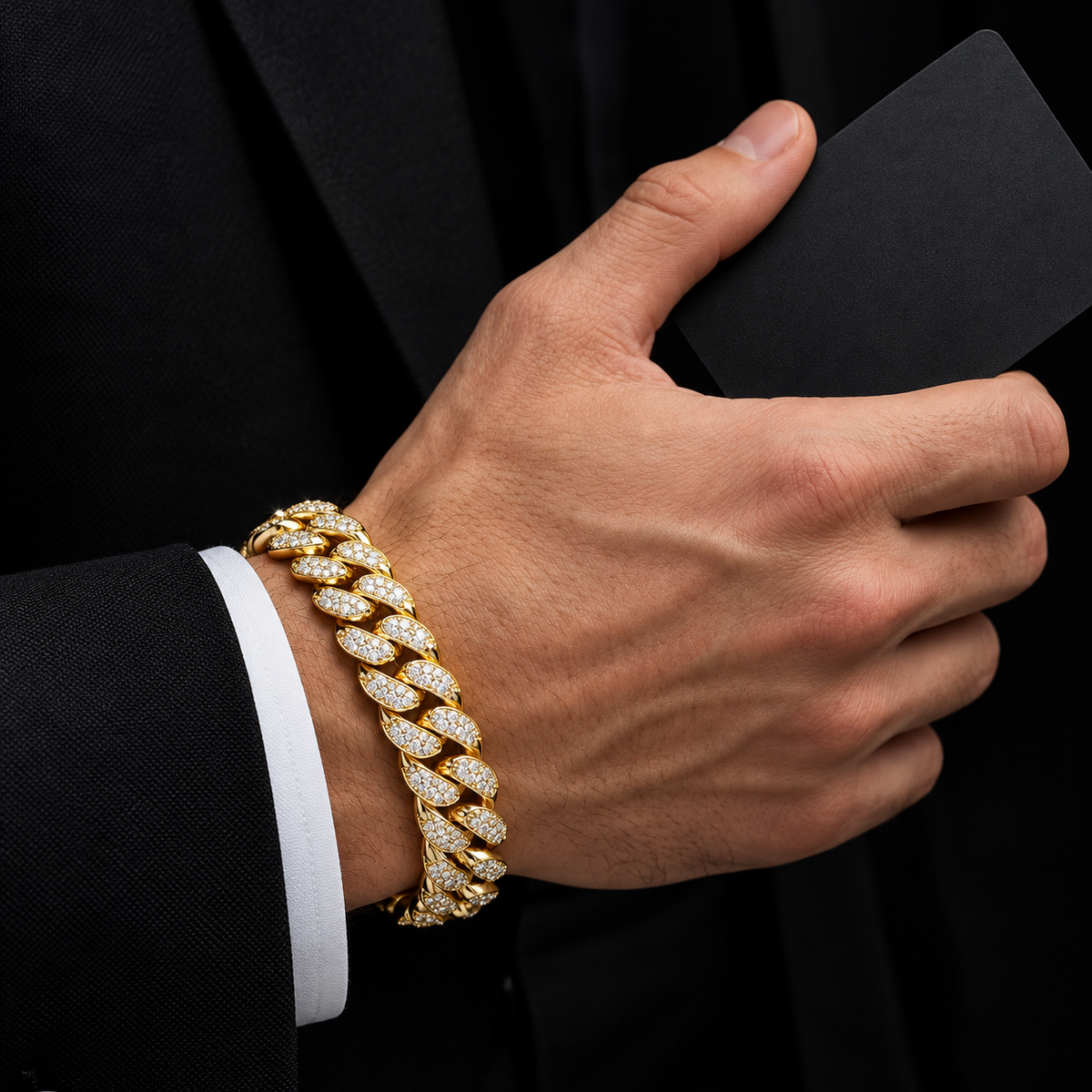 WatchFarm Iced Diamond Cuban Bracelet 16mm – Exclusive Edition