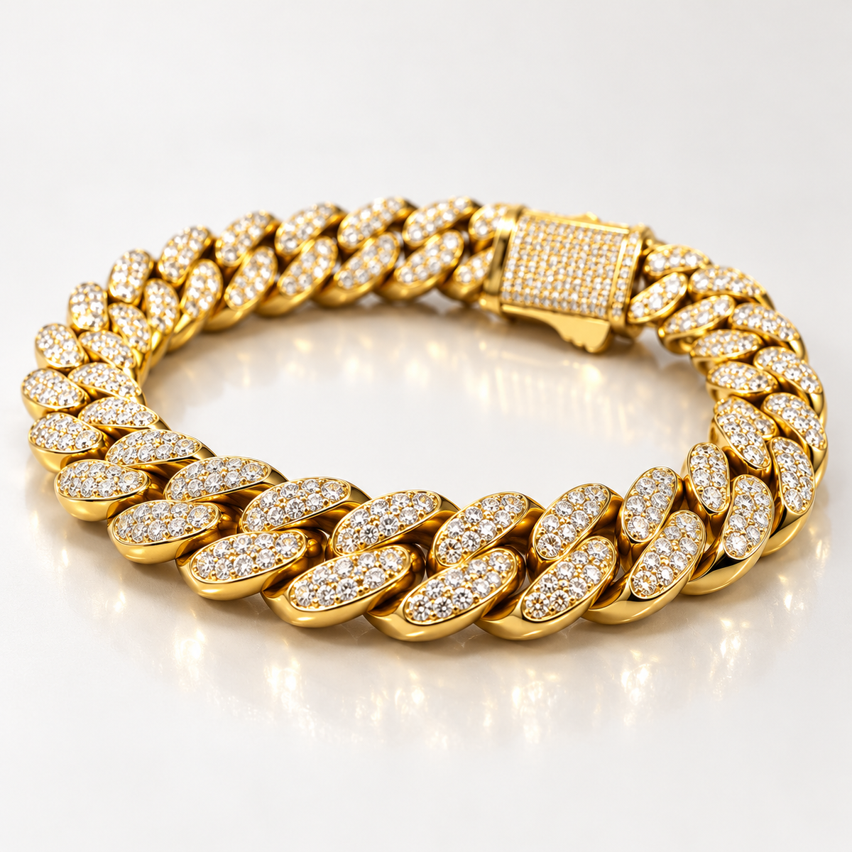 WatchFarm Iced Diamond Cuban Bracelet 16mm – Exclusive Edition