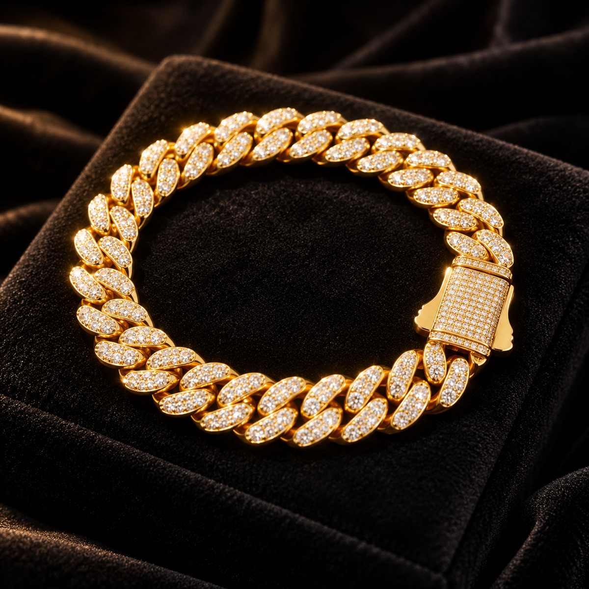 WatchFarm Iced Diamond Cuban Bracelet 16mm – Exclusive Edition