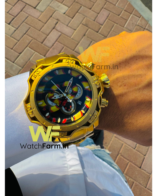 Dragon Gold Watch (heavy Quality Dubai Imported Black Dial (new Arrival).