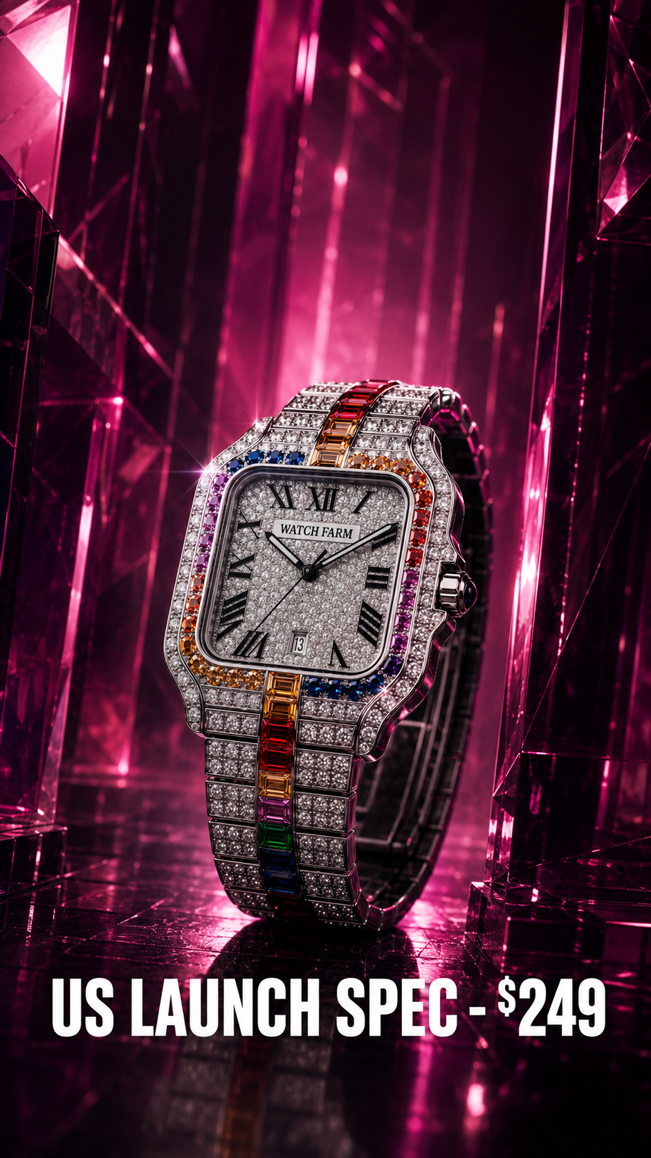 WatchFarm Rainbow King Diamond Watch – Exclusive Edition