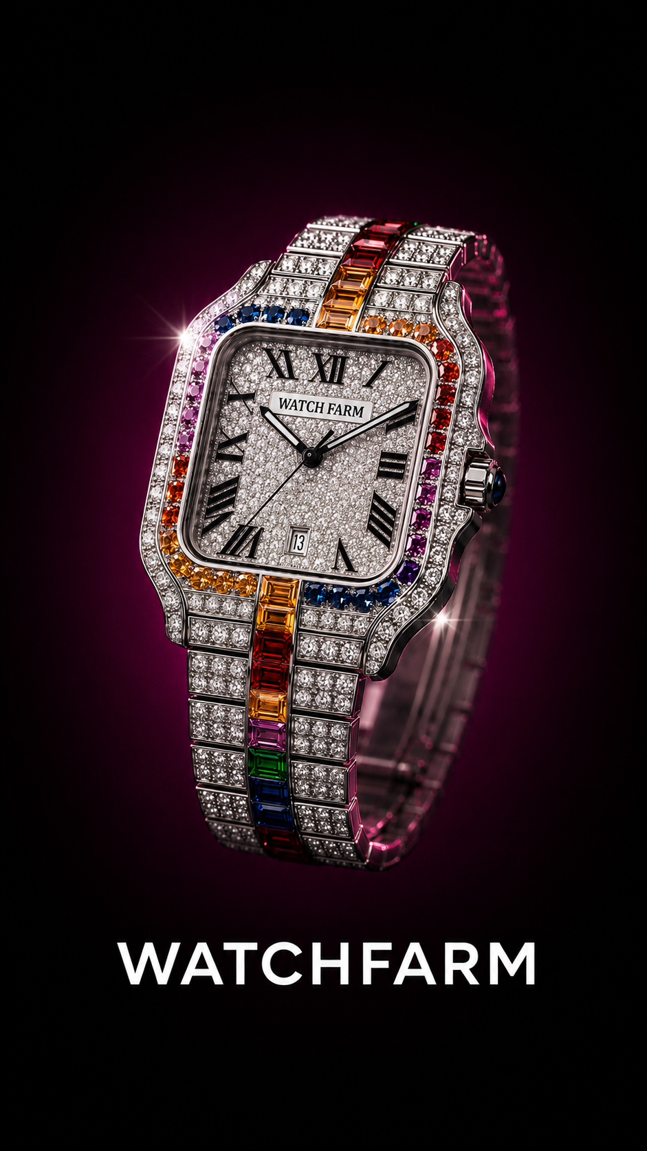 WatchFarm Rainbow King Diamond Watch – Exclusive Edition