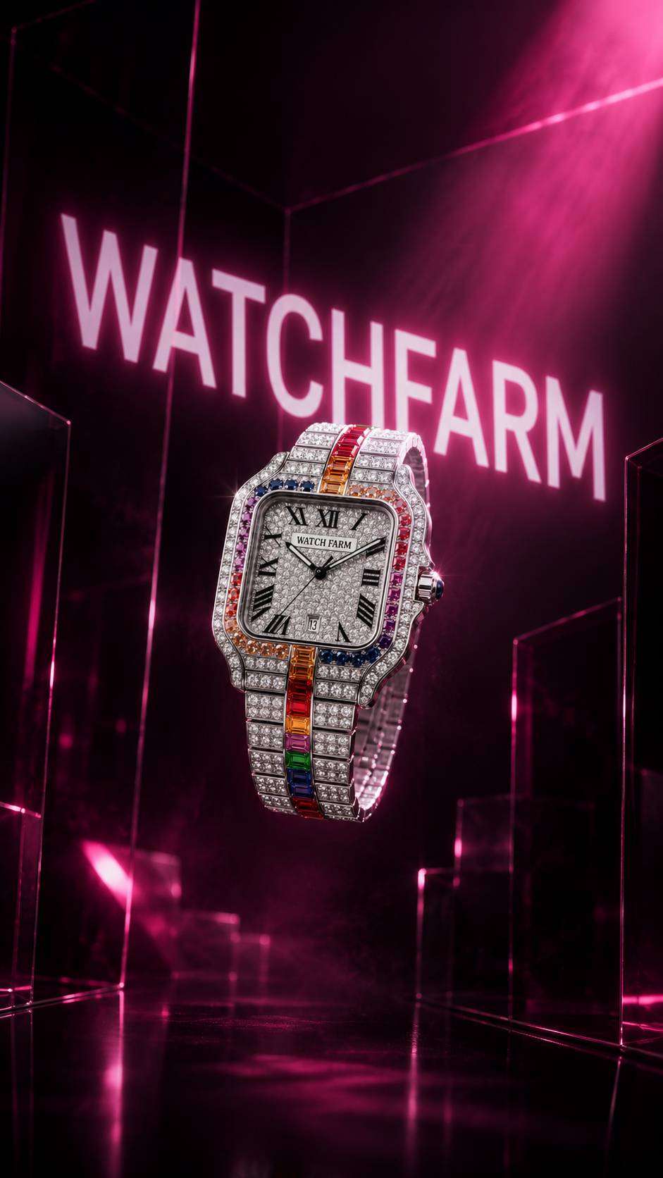 WatchFarm Rainbow King Diamond Watch – Exclusive Edition