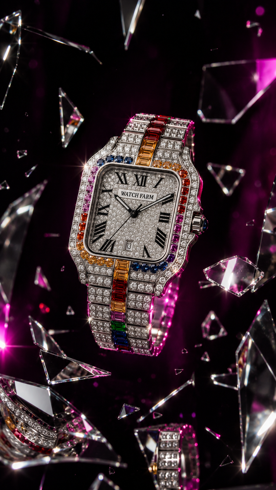 WatchFarm Rainbow King Diamond Watch – Exclusive Edition