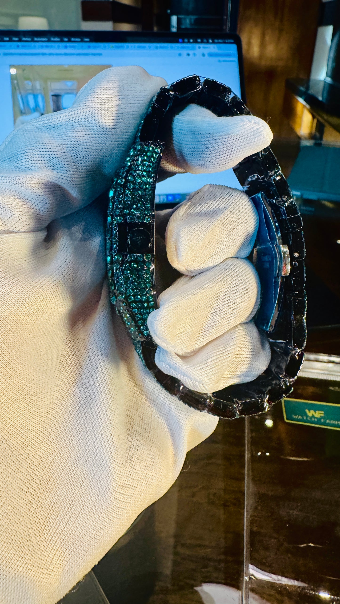 WatchFarm Emerald Mirage Arabic Diamond Watch – Exclusive Sheikh Edition