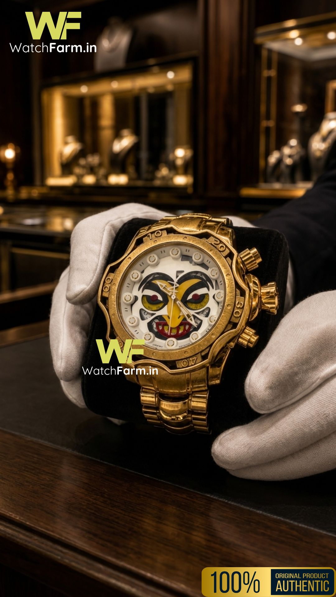 Watch Farm Reserve Venom Gold Plated  52mm Swiss Mvt Watch