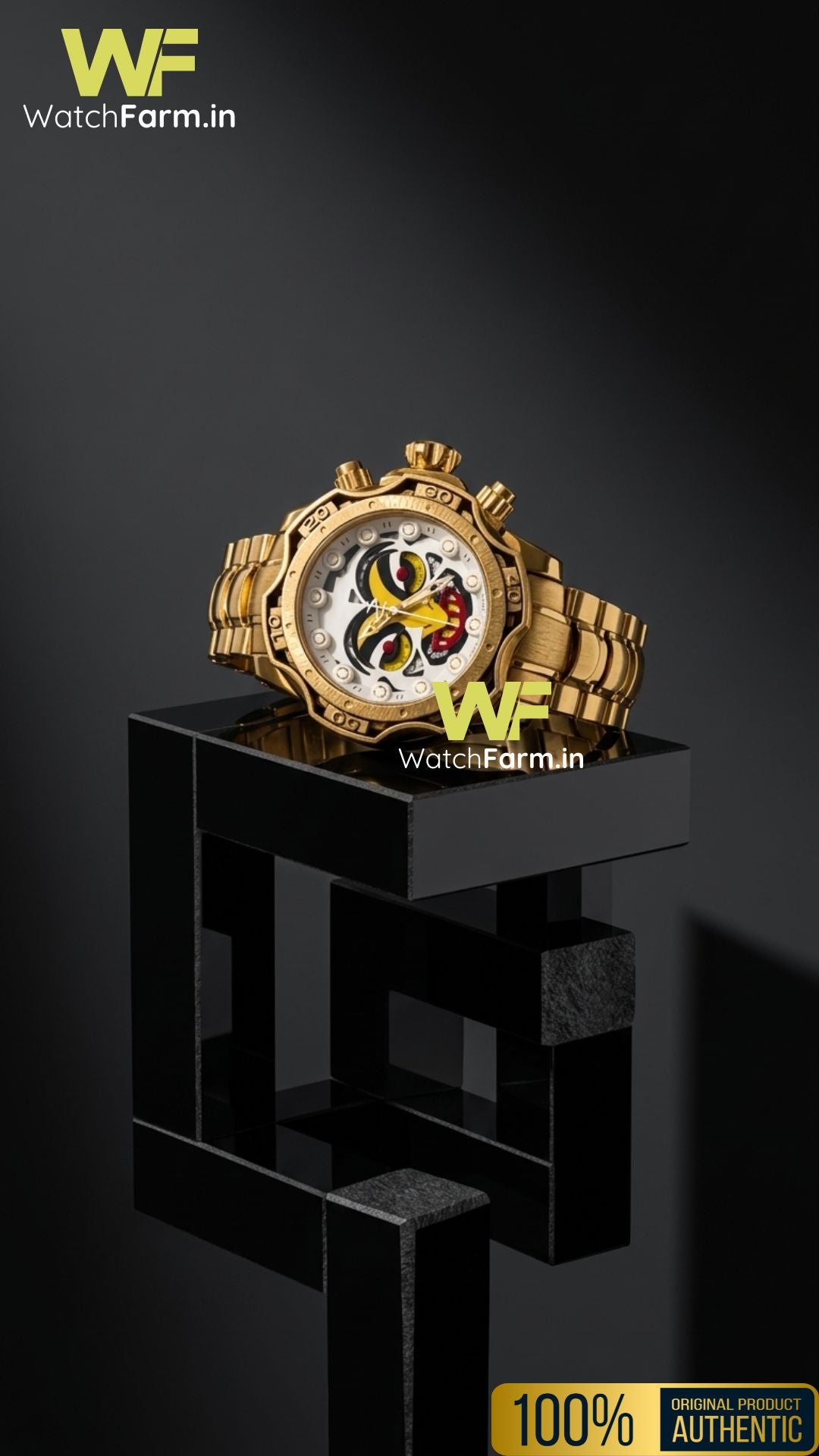 Watch Farm Reserve Venom Gold Plated  52mm Swiss Mvt Watch