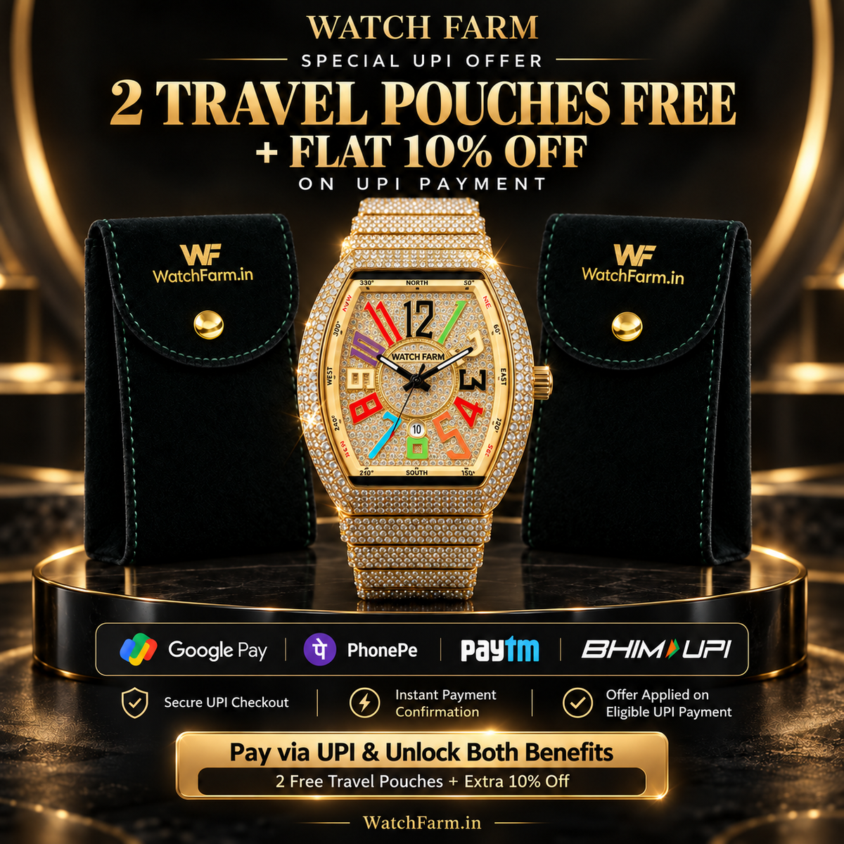 The WATCH FARM Hand Crafted Ultra Luxury Gold Diamond