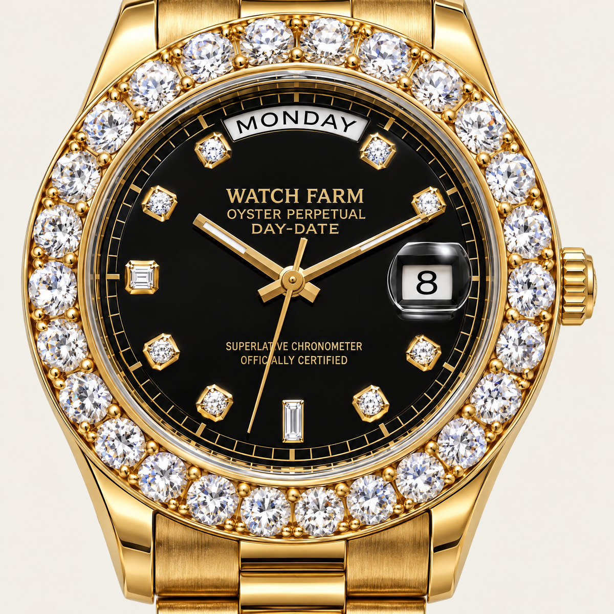 Royal Diamond Day-Date Watch – Swiss Automatic